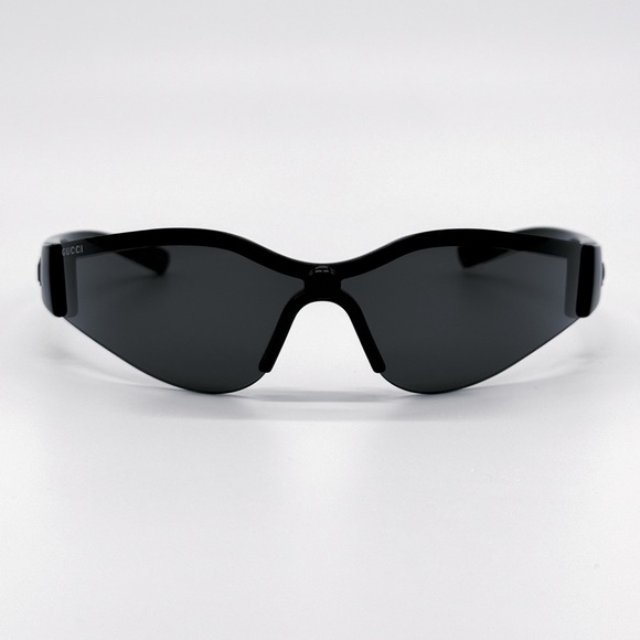 NEW GUCCI GG1651S 001 MASK HALF RIM BLACK WOMEN SUNGLASSES GUCCI - Picture 5 of 15